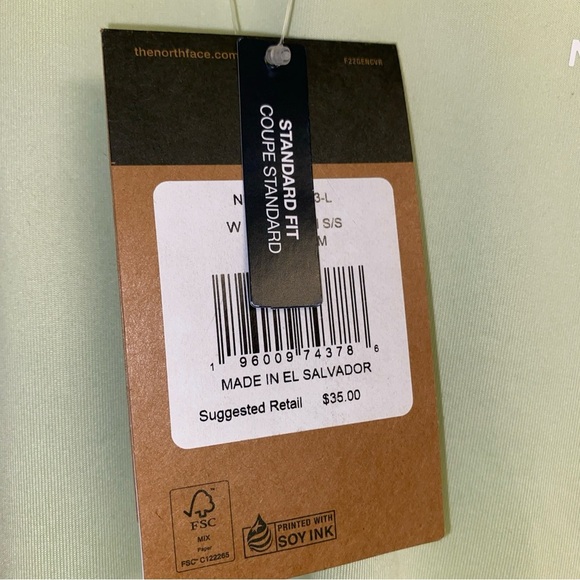 The North Face Elevation Life Short Sleeve Women's Shirt Lime Cream size Large - Picture 6 of 6